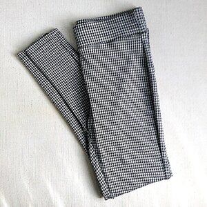 Ann Taylor Factory Leggings Herringbone Black & White Stretch EUC Sz S